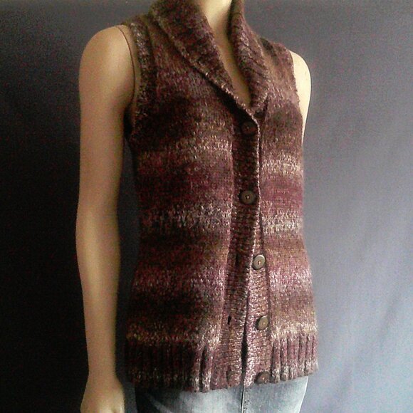 Woolrich Kendall Creek Fairisle Snowflake Sweater Shawl Collar Vest M - Picture 3 of 14